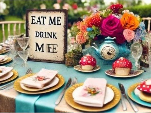 Mad Hatter Party Table