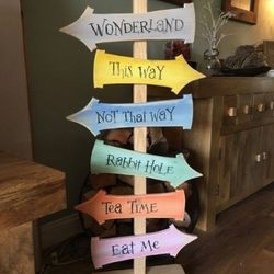 This Way and That Way signs from Alice In Wonderland