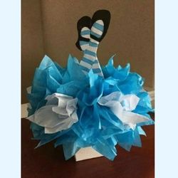 A photo of Alice upside down as a centerpiece
