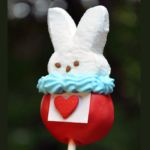 A Peep bunny decorated to look like the White Rabbit